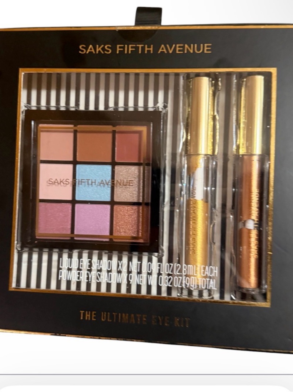 Saks Fifth Avenue Pink, Blue & Gold Eyeshadow Kit